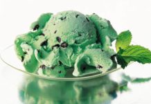 gelato alla menta verde