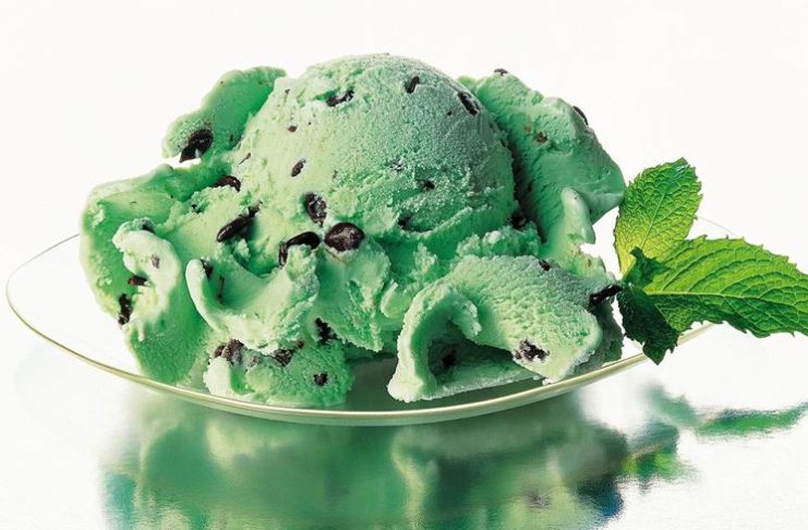 gelato alla menta verde