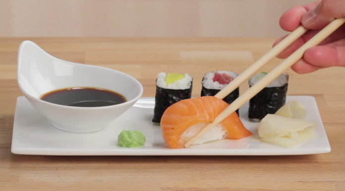 Sushi e salsa di soia