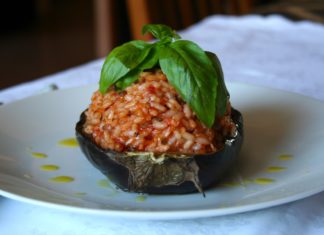 Melanzane ripiene di riso