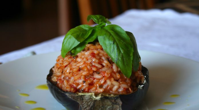 Melanzane ripiene di riso