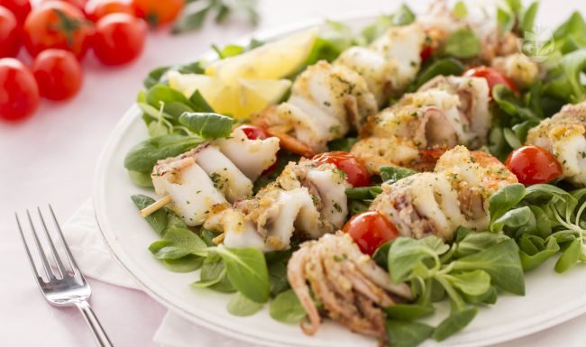 spiedini di calamaretti