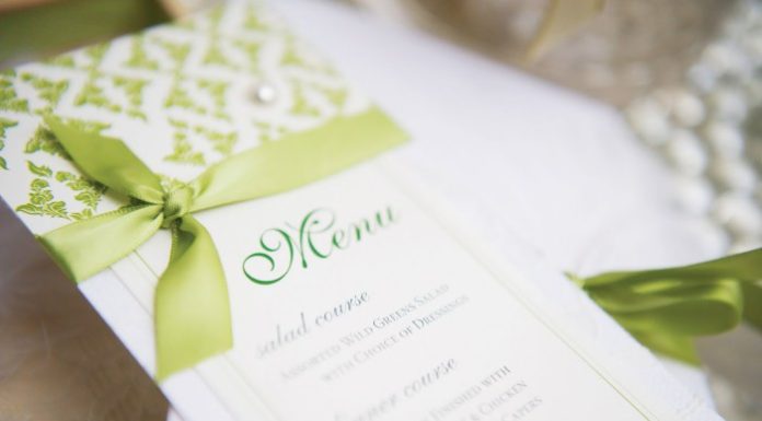 menù del matrimonio