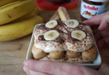 tiramisù banane e nutella