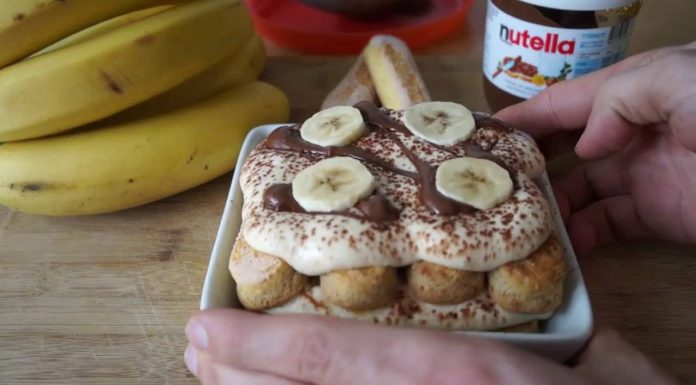 tiramisù banane e nutella
