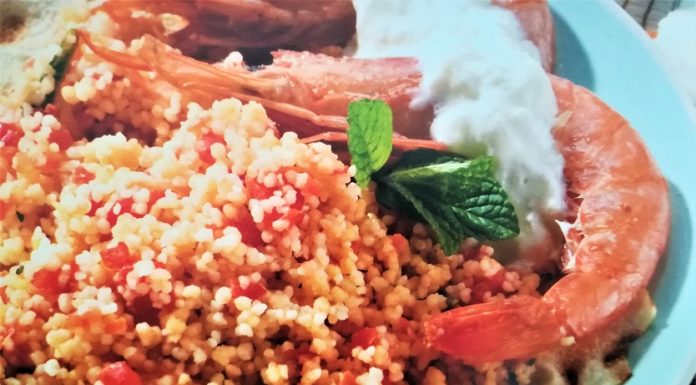 Cous cous alle verdure con gamberi