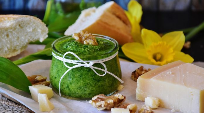 Fusilli con piselli e pesto alla Genovese