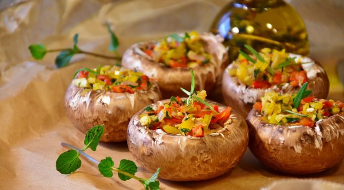 Funghi ripieni alle verdure