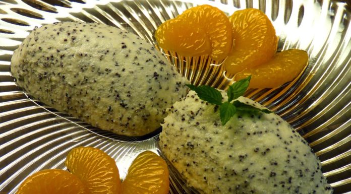 mousse di quark e semi di papavero