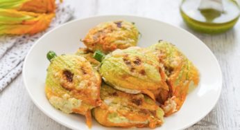 Fiori di zucca ripieni, fritti ed in versione light