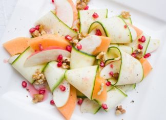 Carpaccio di zucchine e melone