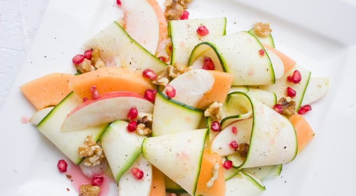 Carpaccio di zucchine e melone