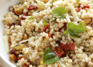 orzo con pomodorini secchi e noci