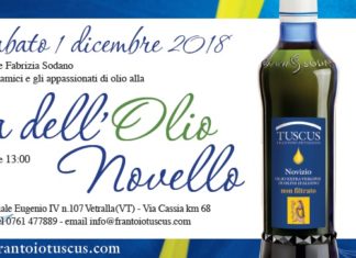 Festa dell’olio novello, 1 dicembre al Frantoio Tuscus festa dell'olio novello