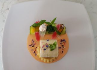 Scorfano in griglia di porri “tappo” di patate alla birra, sedano glassato e verdure marinate di Nicola Ianesi