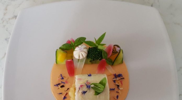 Scorfano in griglia di porri “tappo” di patate alla birra, sedano glassato e verdure marinate di Nicola Ianesi