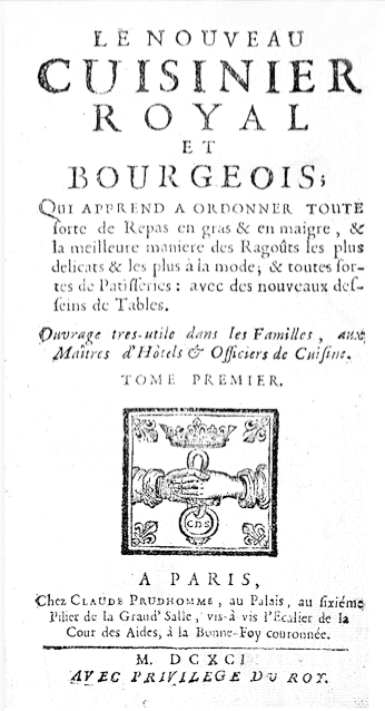 Manuale di cucina di Francois Massaliot del 1691