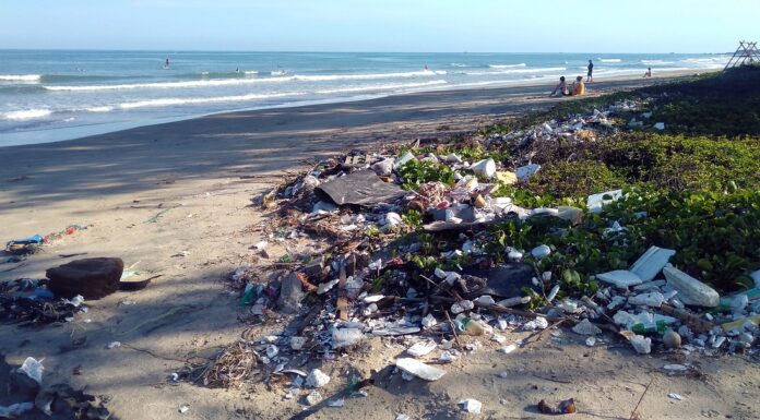inquinamento sulla spiaggia plastica