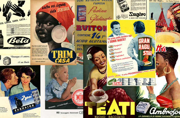 Collage Pubblicità 1950 al 1970