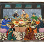 Le Banquet du Calife Mustakfi. Ricostruzione immaginaria di Fabrizio Mangoni.